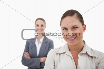 Sales persons posing