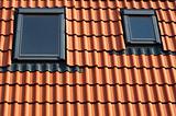 Dormers on a tiled roof