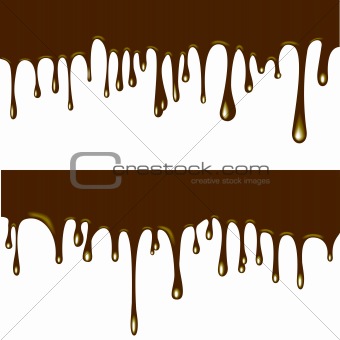 flowing chocolate drops