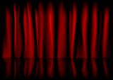 red curtain backbround