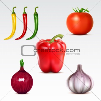 Collection of vegetables 