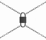 double padlock witch chain