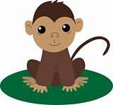 Cartoon baby monkey