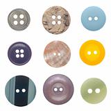 Set of sewing buttons