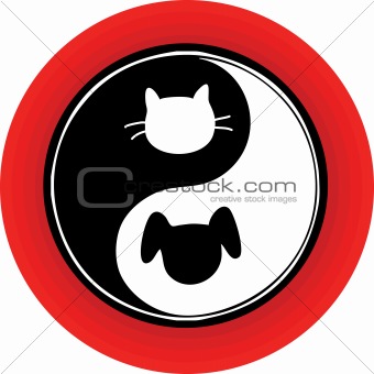 Yin Yang Cat Dog