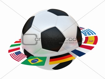 Football with flags