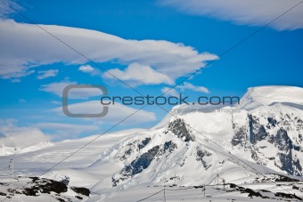 Beautiful snow-capped mountains 
