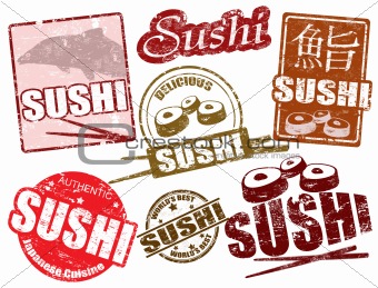 Sushi stamps