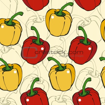 Pepper seamless pattern