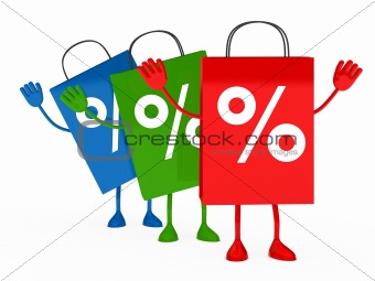 Colorful sale percent bags wave 