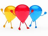 Colorful Party balloon wave
