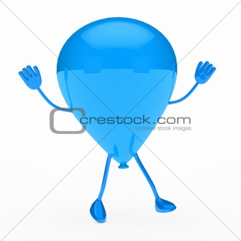 blue party balloon wave