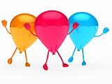 Colorful Party balloon wave