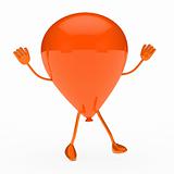 orange party balloon wave