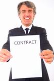 businessman with contract