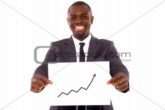 businessman with chart