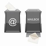 Glossy mailbox with envelope for your design