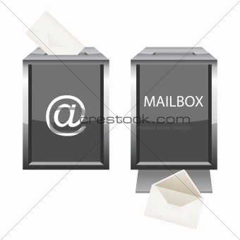 Glossy mailbox with envelope for your design