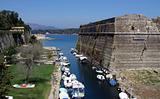 Small port on the island Corfu