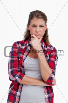 Portrait of a thoughtful woman