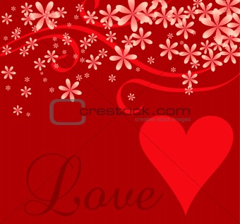 Love Heart Cursive Background