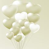 Elegant balloons heart valentine's day. EPS 8