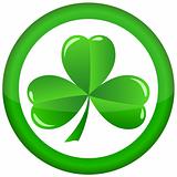 round icon with a shamrock