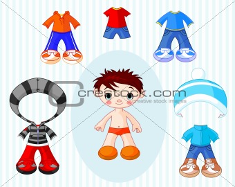 Boy with clothes