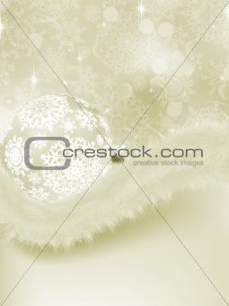 Elegant christmas background with baubles. EPS 8