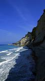Rocky coast of the beautiful island of Corfu