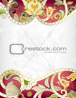 Abstract Red Floral Background