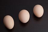 Eggs on a dark background