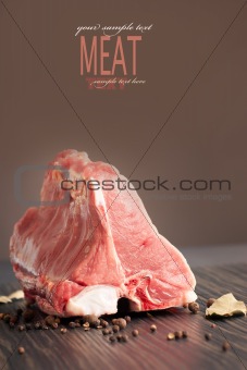 Raw meat with copyspace