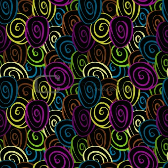 vector seamless pattern with funky circles