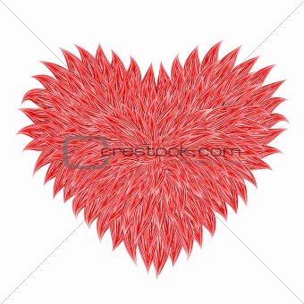 Fluffy Red Heart