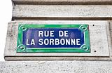 Paris - Sorbonne street sign