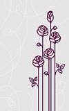 flower roses card vector wedding background 