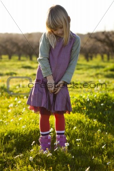 Little girl outdoors