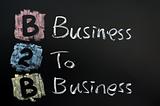 Business to business concept written in chalk on blackboard