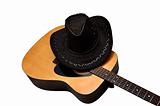 acoustic guitar and hat