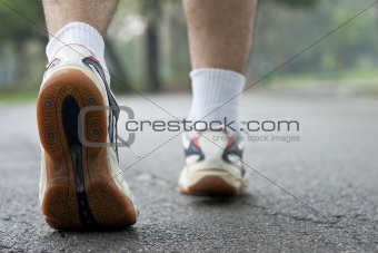 sports shoe walking, sport shoes closeup