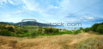 Summer coastline panorama (Crimea, Ukraine)