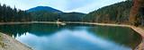 Autumn Synevir mountain lake panorama
