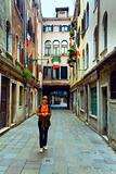 Woman tourist in Venice