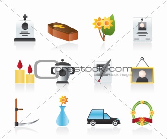 funeral and burial icons