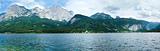 Alpine summer lake panorama