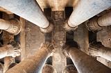 Columns in an ancient egyptian temple