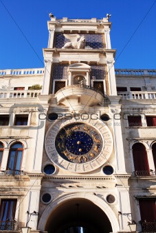 Clock Tower In Venice, Italy
