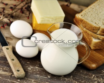 dairy products and Fresh eggs