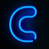 Neon Sign Letter C